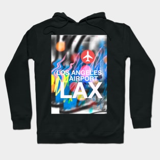 Airport code LAX Los Angeles Graffiti Hoodie